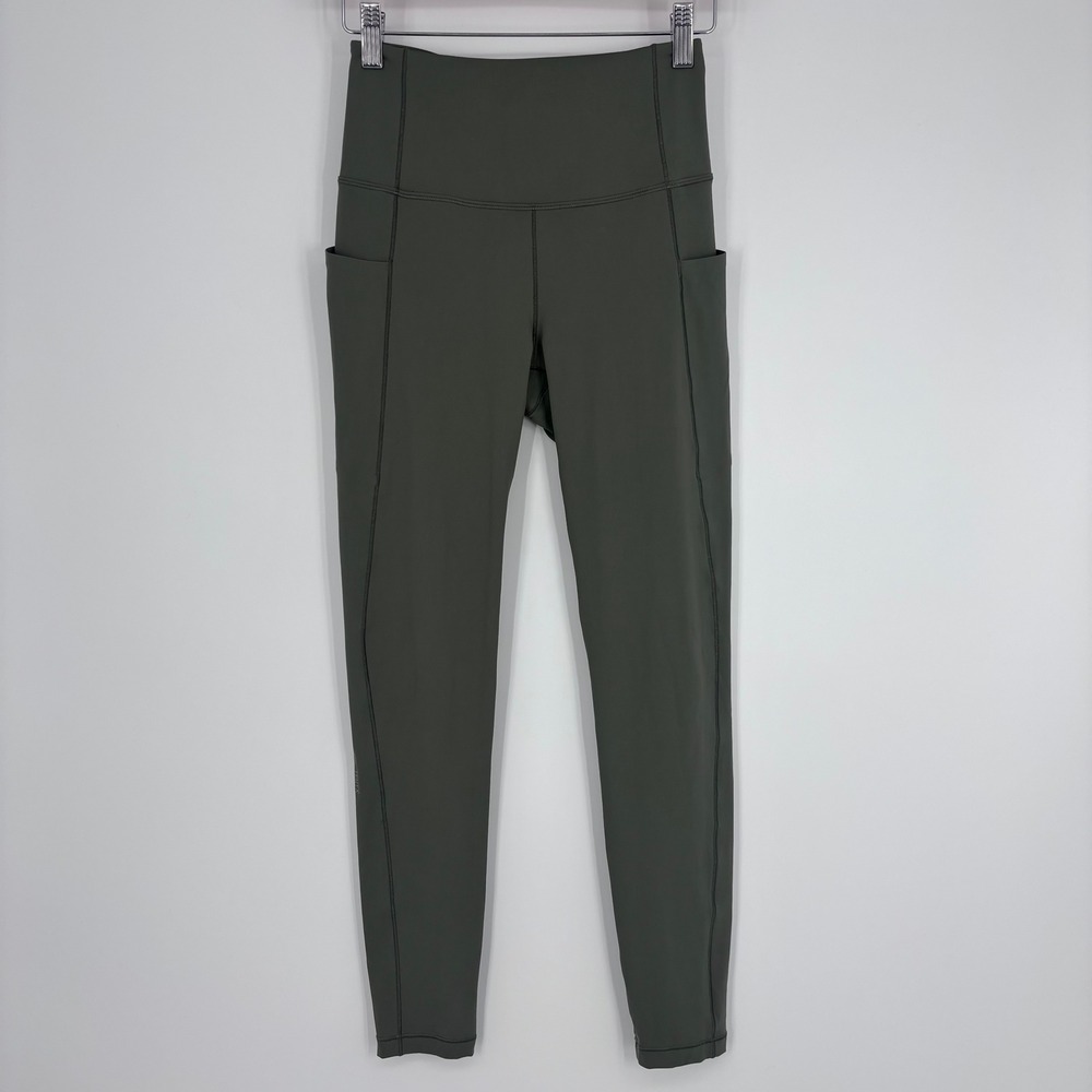 Arc'teryx Leggings Womens XS/S (Measured) Full Length Olive High Rise Pockets